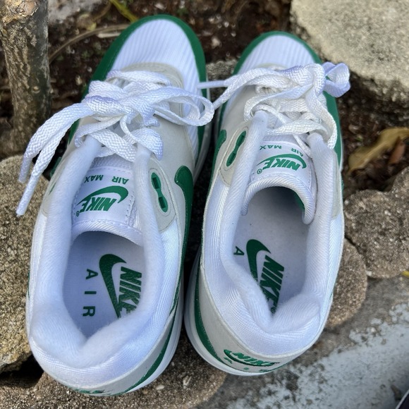 Nike Air Max 1 '87 Womens Size 6 White Green Athletic Running Shoes Sneakers - Picture 5 of 9